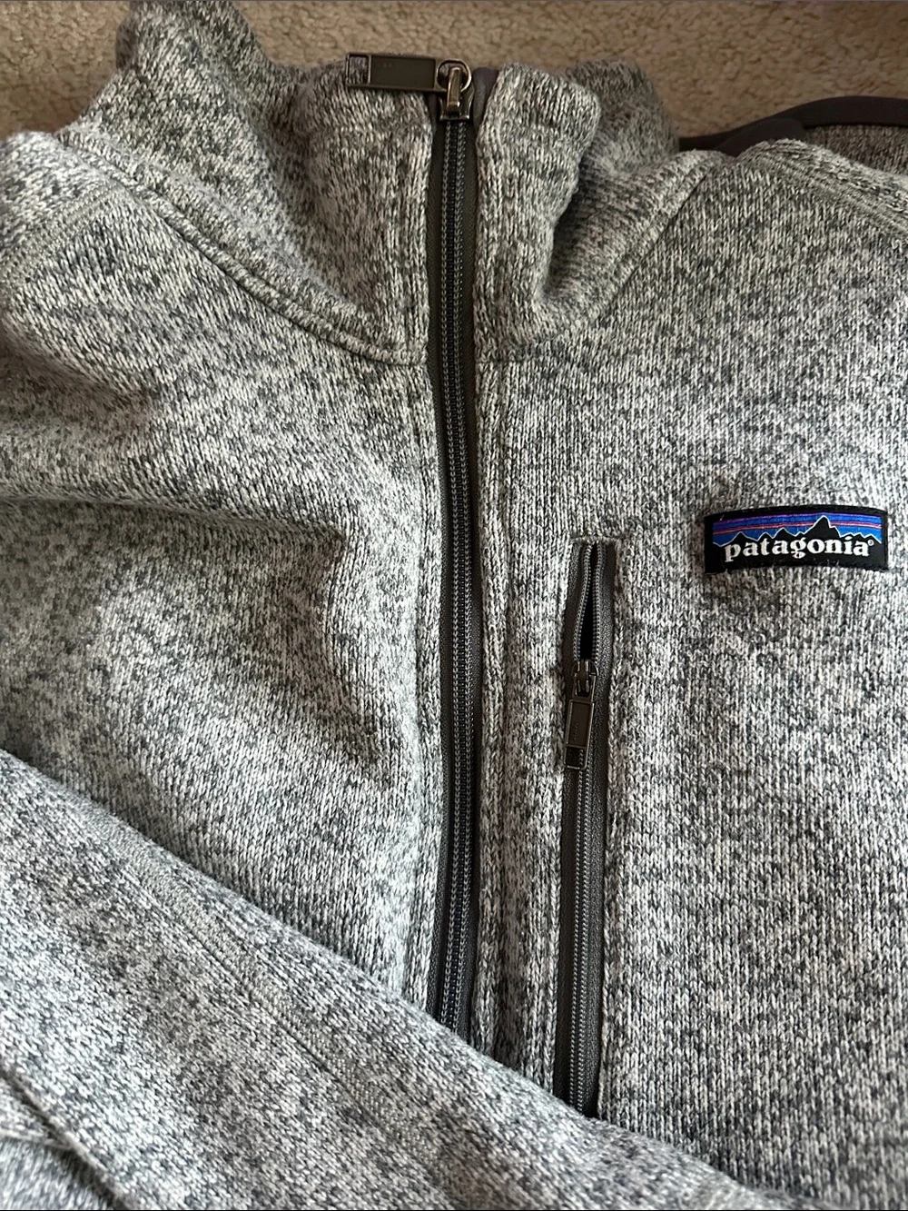 Patagonia Heather Gray Quarter-Zip Fleece Pullover